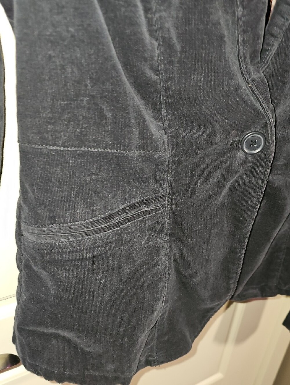 Calvin Klein Black Velvet Blazer with Printed Lining - Picture 5 of 5